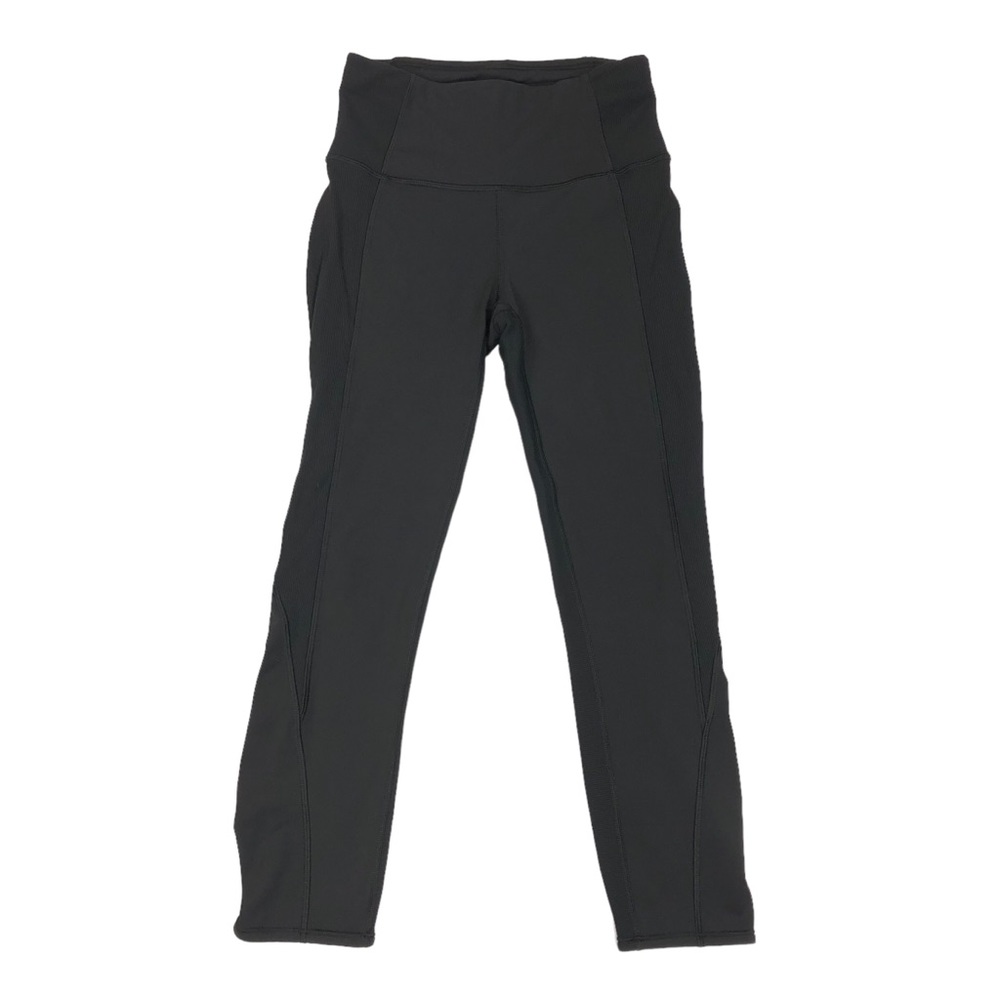 Lululemon On Your Mark Crop Leggings Size 4 Black 23" Inseam Mid Rise